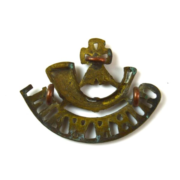 Duke of Cornwall's Light Infantry 1-Piece Brass Shoulder Title - Image 2