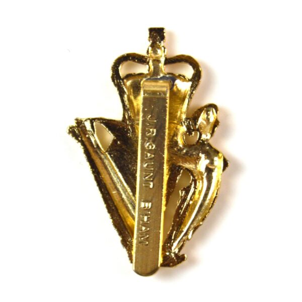 Ulster Defence Force (1970-1992 Pattern) Anodised Cap Badge, Queen's Crown - Image 2