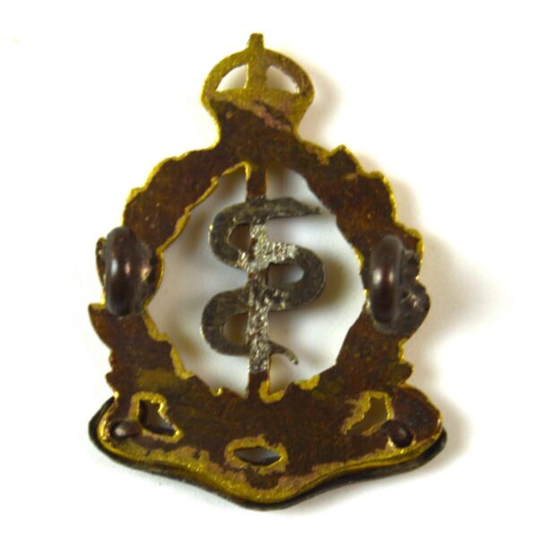 Royal Army Medical Corps (1901-1946 Pattern) Officer's Collar Badge, Original - Image 2