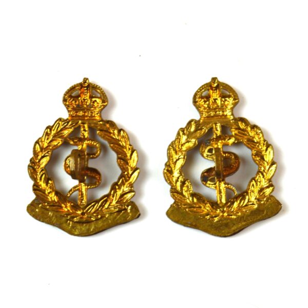 Royal Army Medical Corps (1946-1952 Pattern) Collar Badge, Pair, Original - Image 2