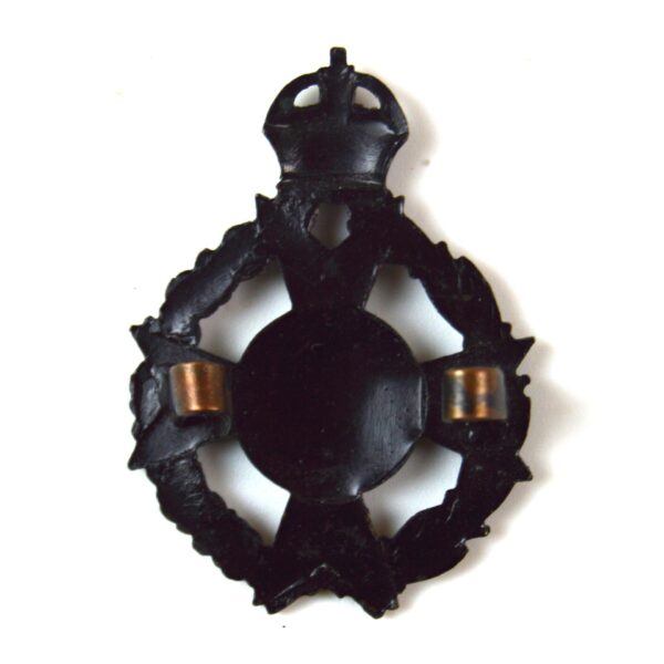Royal Army Chaplains Department (Christian) Officer's Service Dress Cap Badge, King's Crown, Original - Image 2