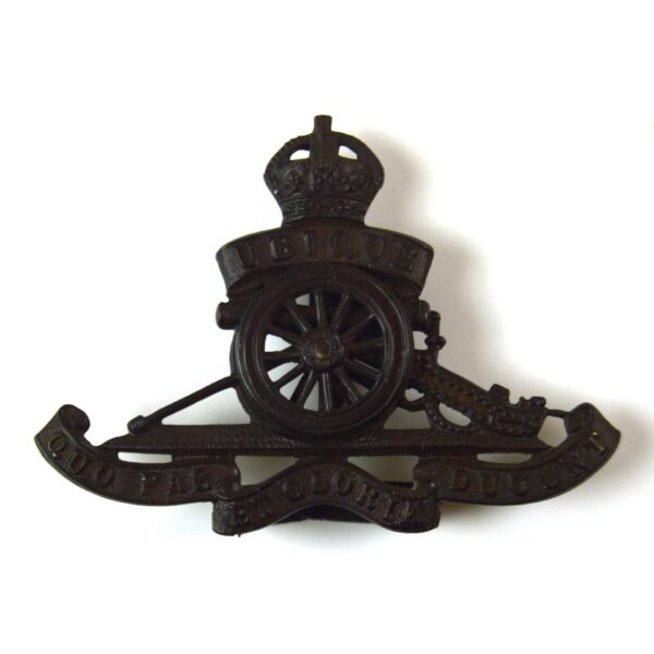 Royal Artillery Officer's Service Dress Cap Badge, King's Crown by J. R. Gaunt