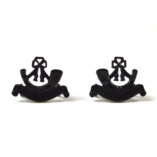 The Light Infantry (1968-2007 Pattern) Officer Service Dress Collar Badge, Pair