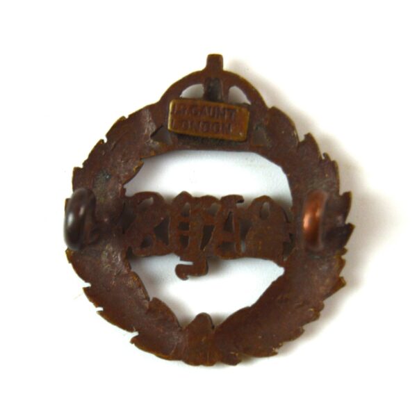 2nd Dragoon Guards (Queen's Bays) Officer Service Dress (1902-1952 Pattern) Collar Badge, Original, by J. R. Gaunt - Image 2