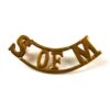 School of Musketry (S OF M) (Pre-1919 Pattern) Brass Shoulder Title