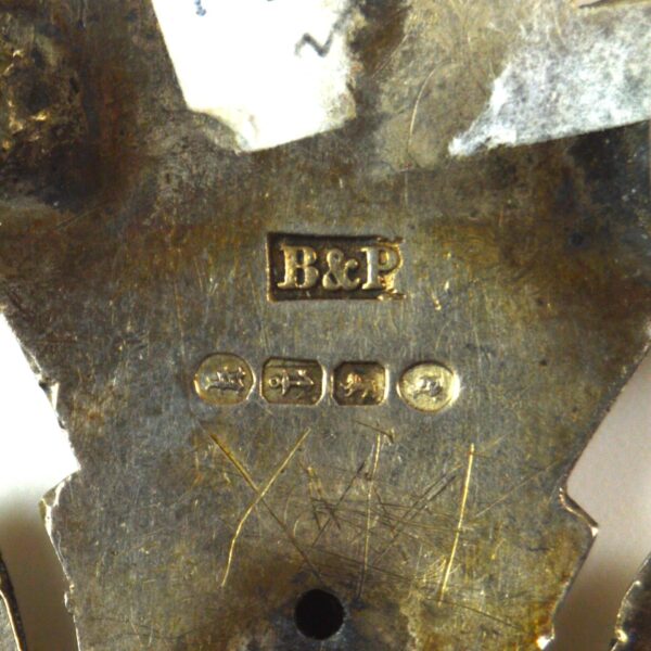 3rd Dragoon Guards/10th Royal Hussars/12th Royal Lancers Hallmark Silver NCOs Arm Badge, Hallmarked 1884 - Image 3