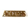 Army Dental Corps (AD CORPS) (1921-1946 Pattern) Brass Shoulder Title