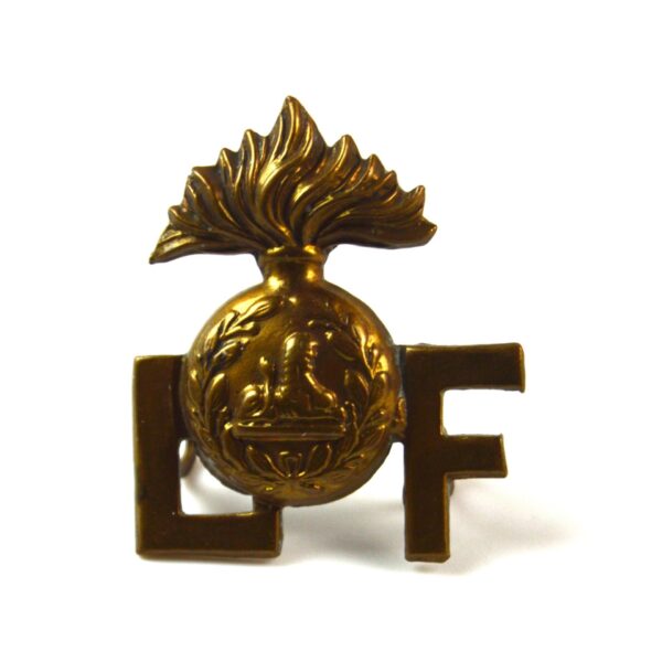 Lancashire Fusiliers (L Grenade F) Shoulder Title, Original Late WW2 Manufacture