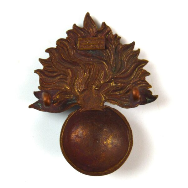 Royal Fusiliers (City of London Regiment) (1902-1952 Pattern) Officer's Service Dress Collar Badge, King's Crown, Original by Gaunt - Image 2