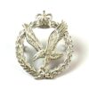 Army Air Corps (AAC) Officer's Silver Plated Cap Badge, Queen's Crown