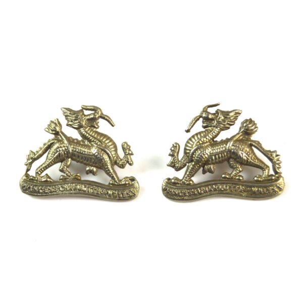 Territorial Battalion, Royal Berkshire Regiment (Princess Charlotte of Wales's) Collar Badges, Pair