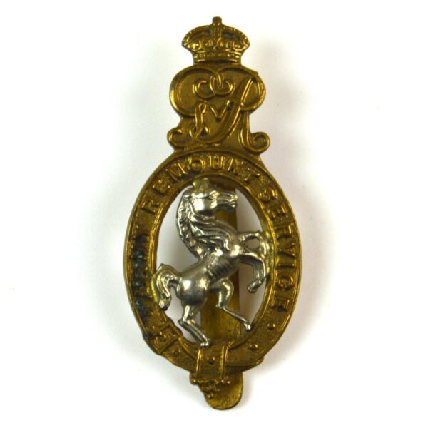 Army Remount Service Cap Badge, GRV, Original