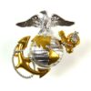 US Marine Corps (USMC) (1962-1980 Pattern) EGA Officer's Cap Badge