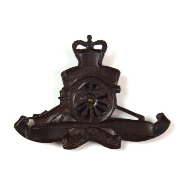Royal Artillery Officer's Service Dress Cap Badge, Queen's Crown - Image 2