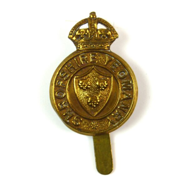 Shropshire Yeomanry Cap Badge, King's Crown, Original
