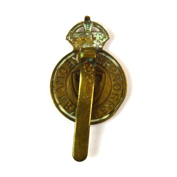 Shropshire Yeomanry Cap Badge, King's Crown, Original - Image 2