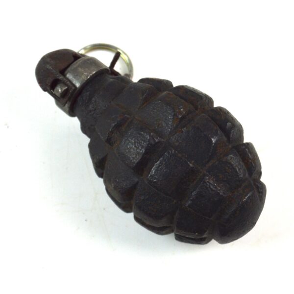 Original Inert French WWI-Era F1 Hand Grenade with Billant M1916 Fuse
