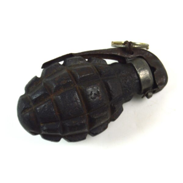 Original Inert French WWI-Era F1 Hand Grenade with Billant M1916 Fuse - Image 2