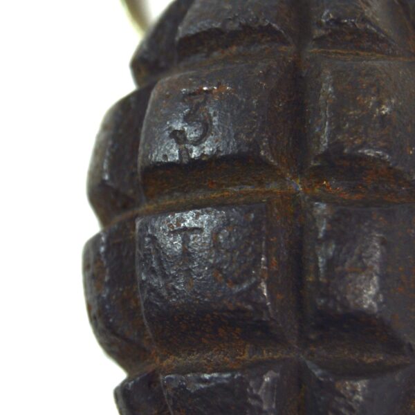 Original Inert French WWI-Era F1 Hand Grenade with Billant M1916 Fuse - Image 5