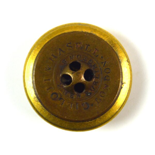 Victorian Royal Navy Flag Officer's (Roped Edge, Striped Background and Wreath) Gilt Button (24mm) - Image 2