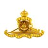 Royal Artillery Gilt Officer's Cap Badge, Pre-1952, King's Crown (Copy)
