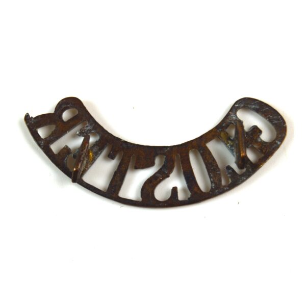Gloucestershire Regiment (GLOSTER) Brass Shoulder Title - Image 2