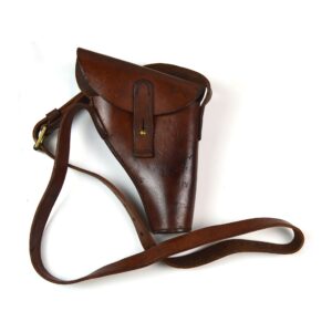 British Webley No. 1 Brown Leather Flare Pistol Holster, Dated 1971