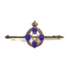 Royal Electrical and Mechanical Engineers (REME) (1st Pattern) Silver & Enamel Sweetheart Brooch