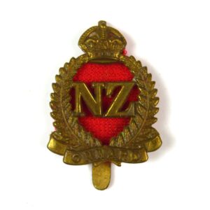 New Zealand Expeditionary Force (WW2 Pattern) Cap Badge, King's Crown, Original