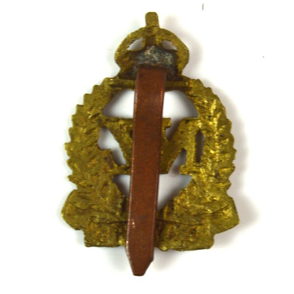 New Zealand Expeditionary Force (WW2 Pattern) Cast Cap Badge, King's Crown, Original - Image 2
