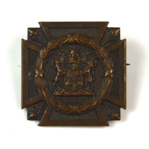 South African WW2 Miniature Death Bronze Plaque Brooch