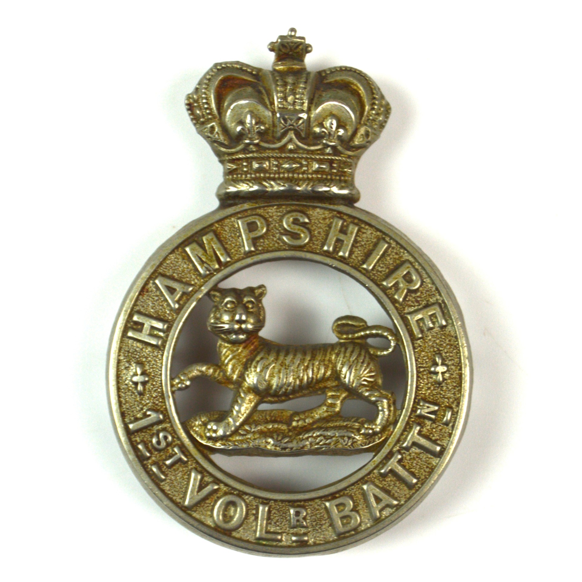 1st Volunteer Battalion, Hampshire Regiment (c.1885-96 Pattern) Glengarry Badge, Original