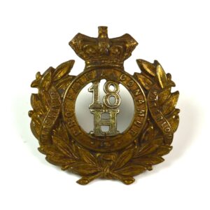 18th Hussars (1898-1902 pattern) Cap Badge, Original