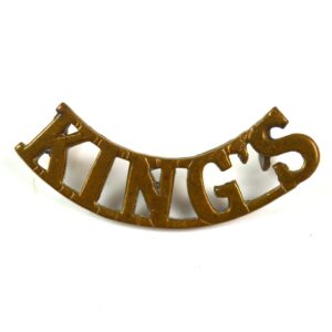 King's Regiment (Liverpool) (KING'S) Brass Shoulder Title