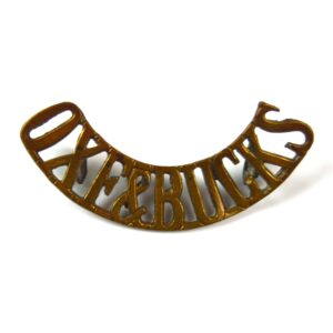 Oxfordshire and Buckinghamshire Light Infantry (OXF & BUCKS, 1908-1954 Pattern) Brass Shoulder Title