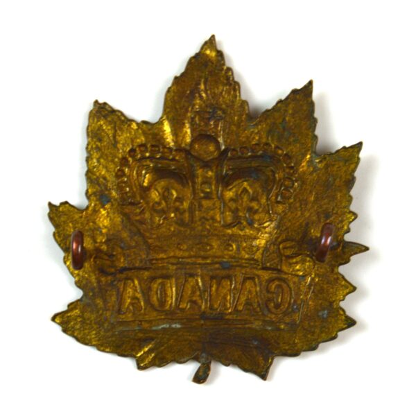 Canadian Militia Large Pattern Slouch Hat Cap Badge, Queen Victoria Crown, Original - Image 2