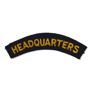 Civil Defence Corps Headquarters Cloth Shoulder Title
