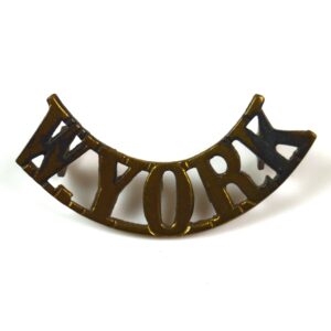 West Yorkshire Regiment (Prince of Wales's Own) (W. YORK, Pre-1924 Pattern) Brass Shoulder Title