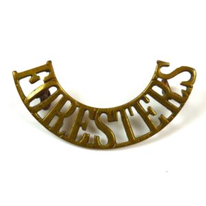 Sherwood Foresters (Nottinghamshire and Derbyshire Regiment) (FORESTERS, 1920-1970 Pattern) Brass Shoulder Title