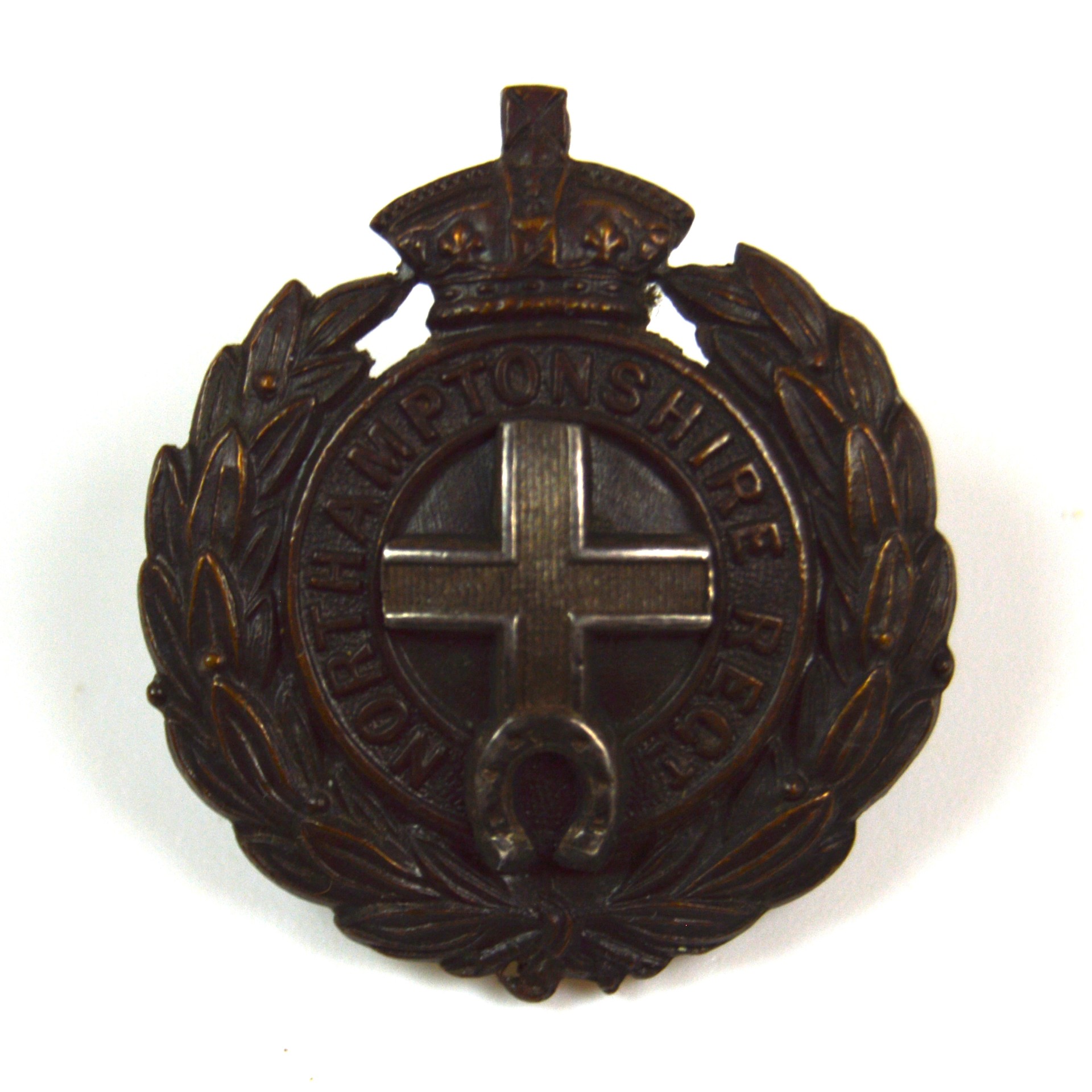 Northamptonshire Regiment (c.1924-26 Manufacture) Officer's Service Dress Collar Badge, By J. R. Gaunt, Late Jennens