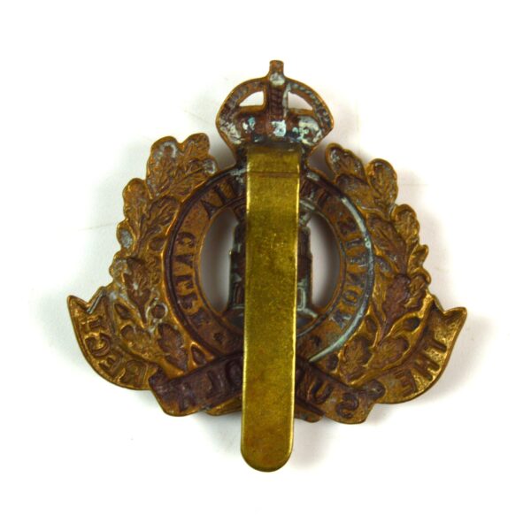 Suffolk Regiment (c.1916 Economy Pattern) Brass Cap Badge, Original - Image 2