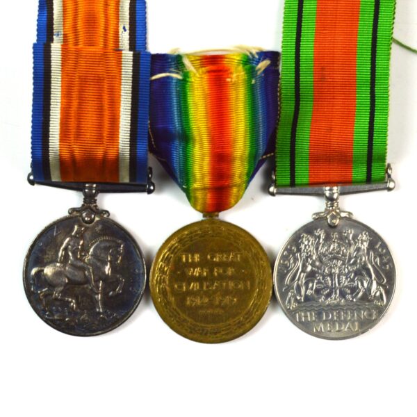 War, Victory and Defence Medal Group, Private John Charles Clarke, Army Veterinary Corps - Image 2