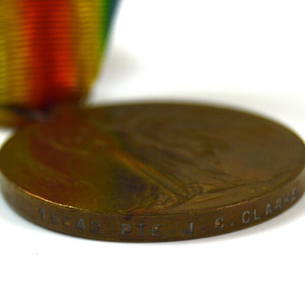 War, Victory and Defence Medal Group, Private John Charles Clarke, Army Veterinary Corps - Image 7