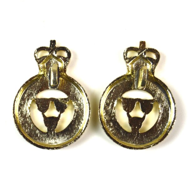 Shropshire Yeomanry Anodised Collar Badges, Queen's Crown, Pair - Image 2