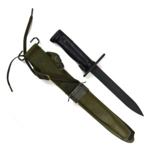 Original Vietnam War-Era US M6 Bayonet by Aerial Cutlery Co. in TWB M8A1 Scabbard
