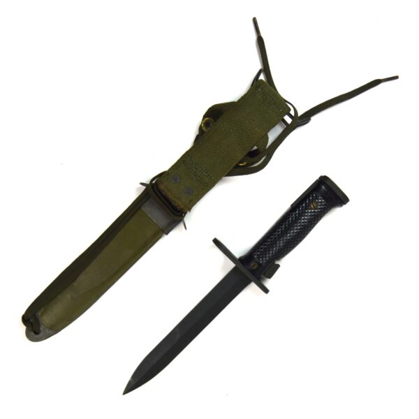 Original Vietnam War-Era US M6 Bayonet by Aerial Cutlery Co. in TWB M8A1 Scabbard - Image 2