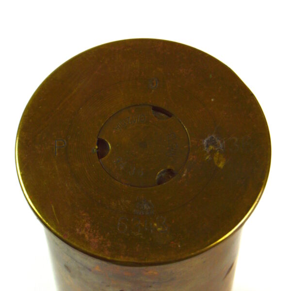 German 7.7cm Cut-Down Shell Case, Dated 1936 - Image 4