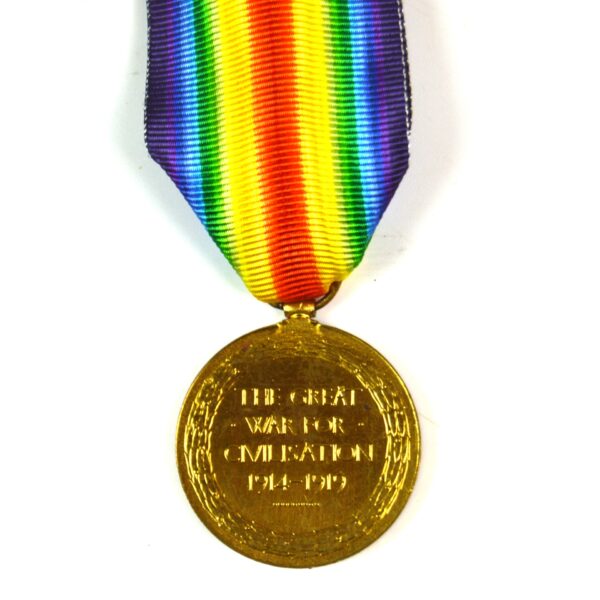 Victory Medal, Private John James Smith, Lincolnshire Regiment - Image 2
