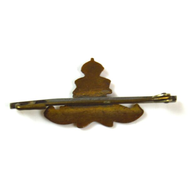 Royal Artillery Enamel Sweetheart Brooch, King's Crown - Image 2