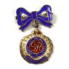 WWII-Era Royal Engineers Silver and Enamel Sweetheart Brooch, GRVI